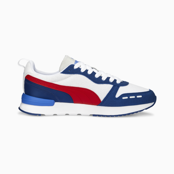 R78 Runner Trainers, PUMA White-For All Time Red-Clyde Royal-Dusky Blue, large-ZAF