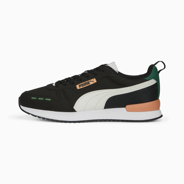R78 Runner Trainers, PUMA Black-Vapor Gray-Orange Peach-Vine, large-ZAF