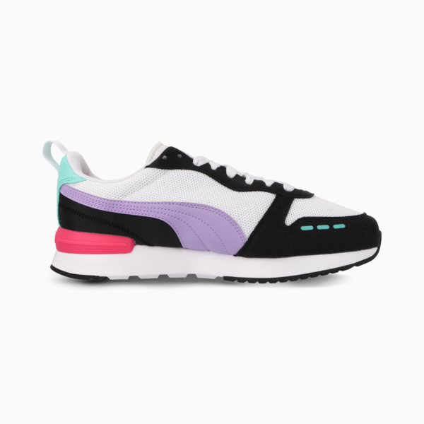 R78 Runner Trainers, PUMA White-Vivid Violet-PUMA Black-Glowing Pink, large-ZAF