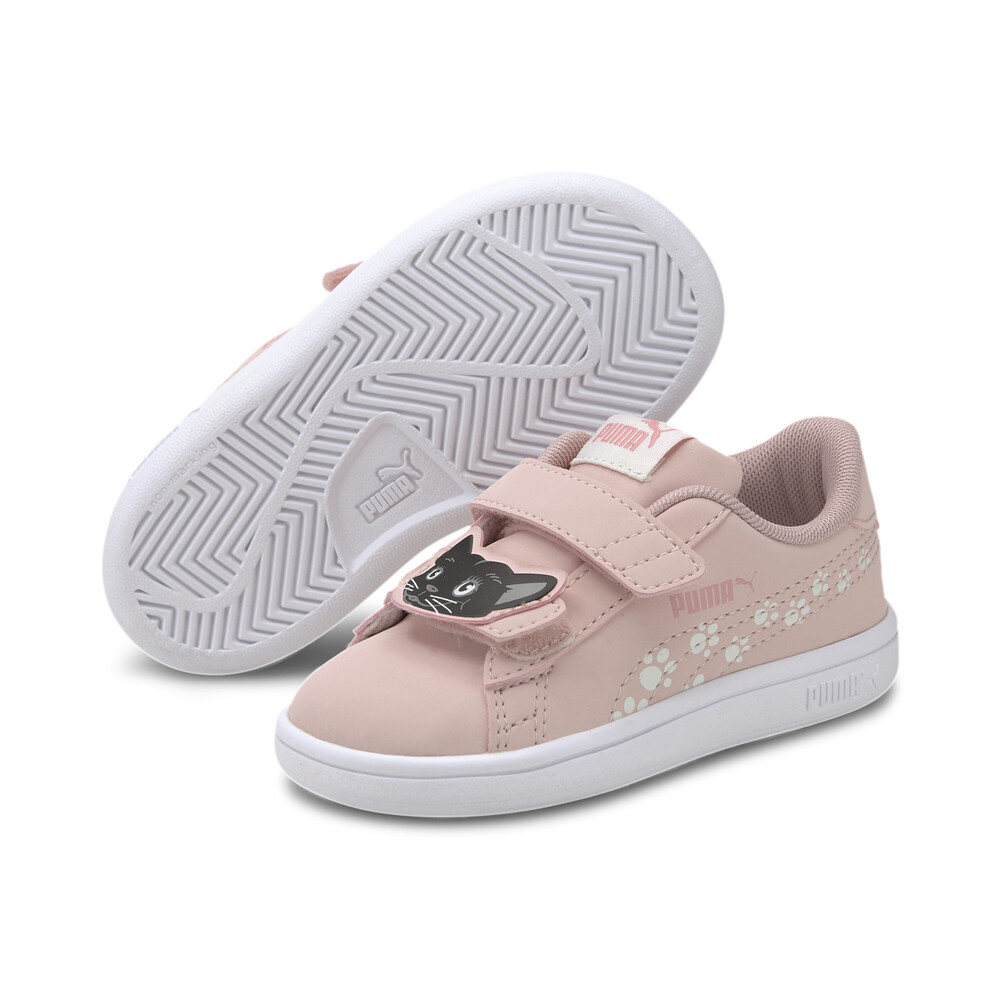 

PUMA - Детские кеды PUMA Smash v2 Animals V Inf – Peachskin-Vaporous Gray –, Розовый