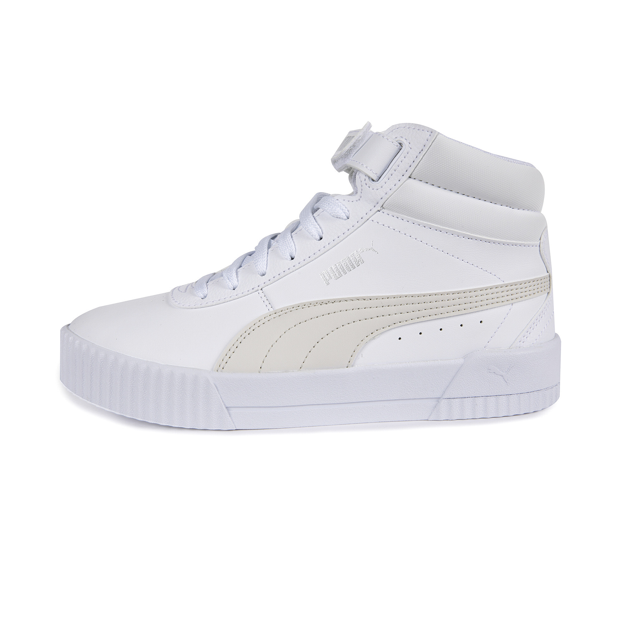 Puma Carina Mid Damen Sneaker Schuhe | White/Nimbus Cloud | Größe: 42.5