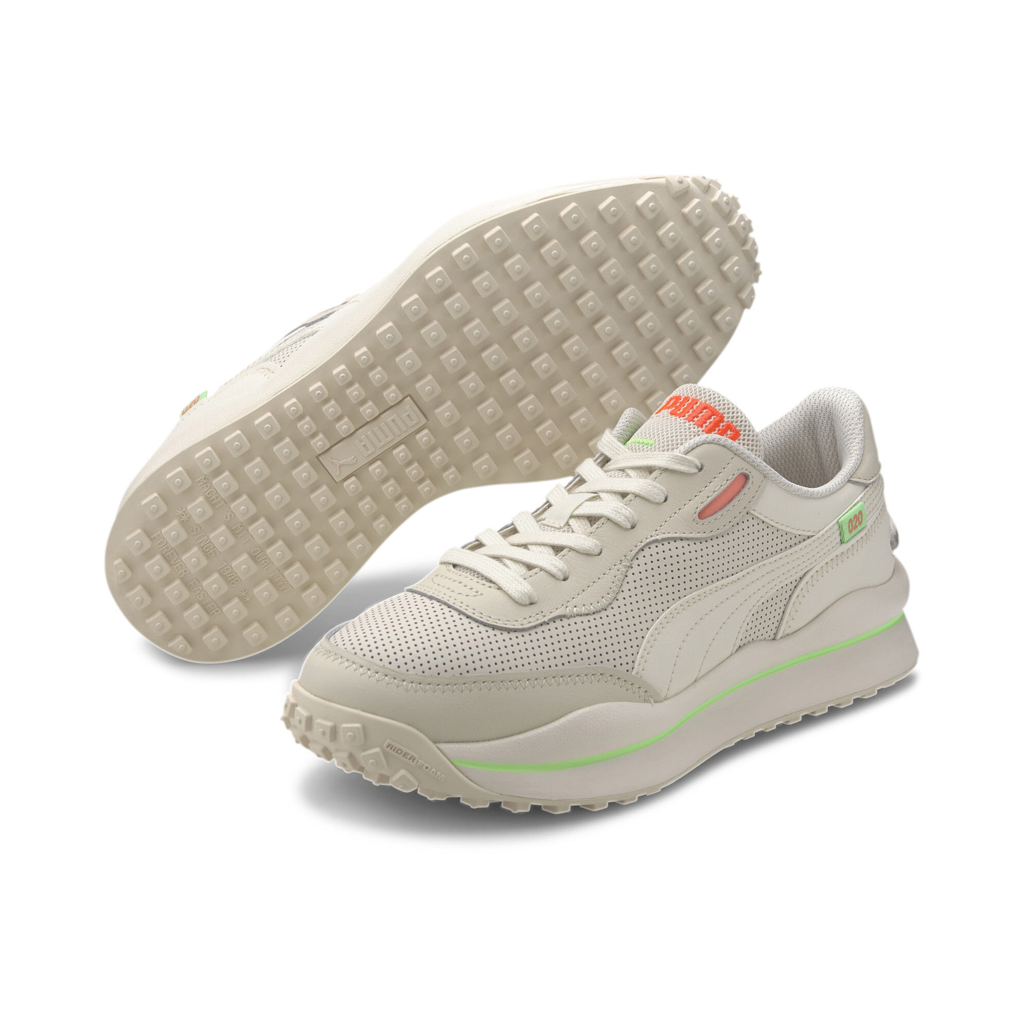 【プーマ公式通販】 プーマ スタイル ライダー プロテック スニーカー ユニセックス Whisper White-Elektro Green ｜PUMA.com