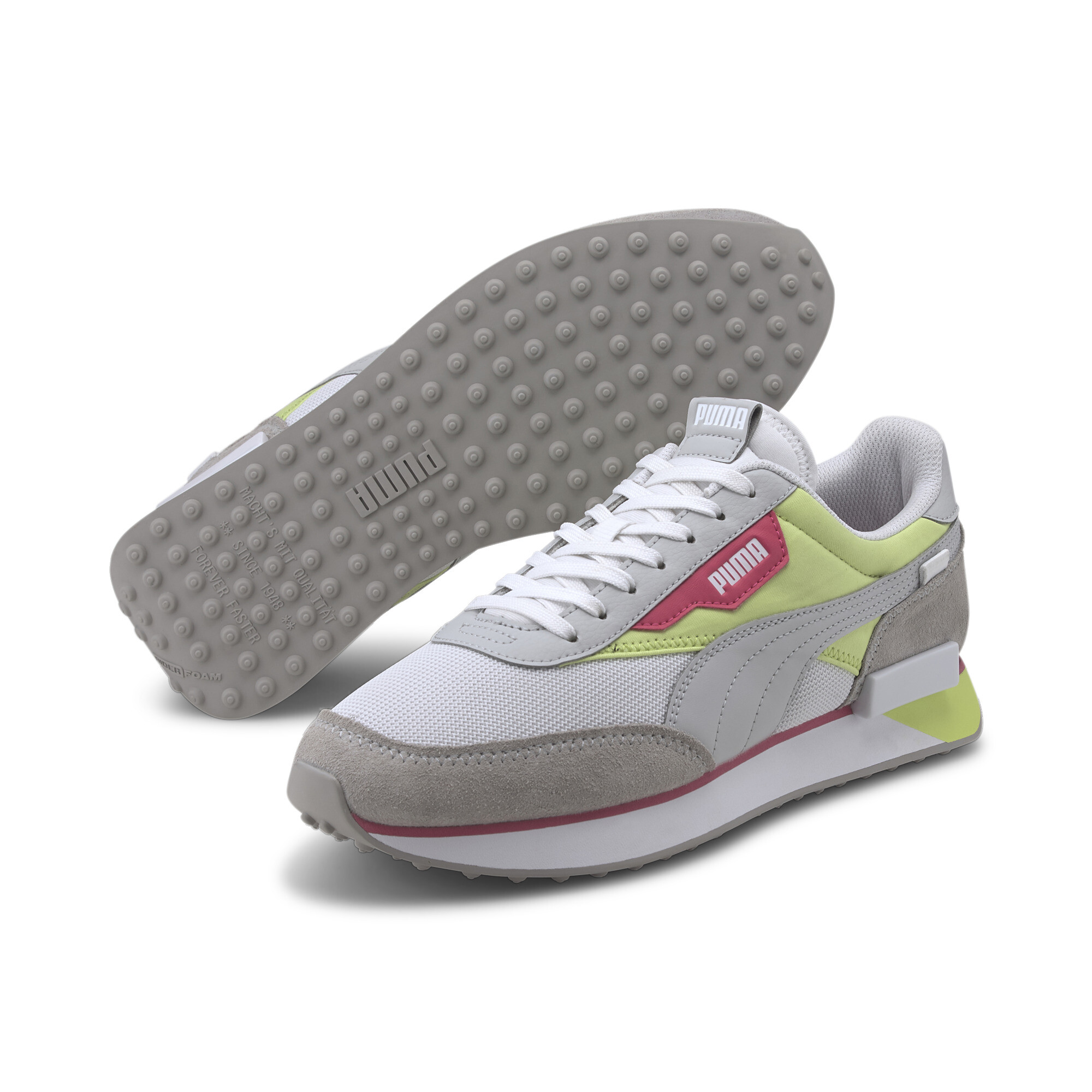 【プーマ公式通販】 プーマ フューチャー ライダー ネオン プレイ スニーカー ユニセックス Gray Violet-Sharp Green ｜PUMA.com