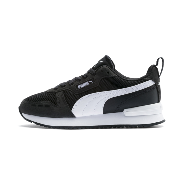 R78 Youth Trainers, Puma Black-Puma White, large-ZAF
