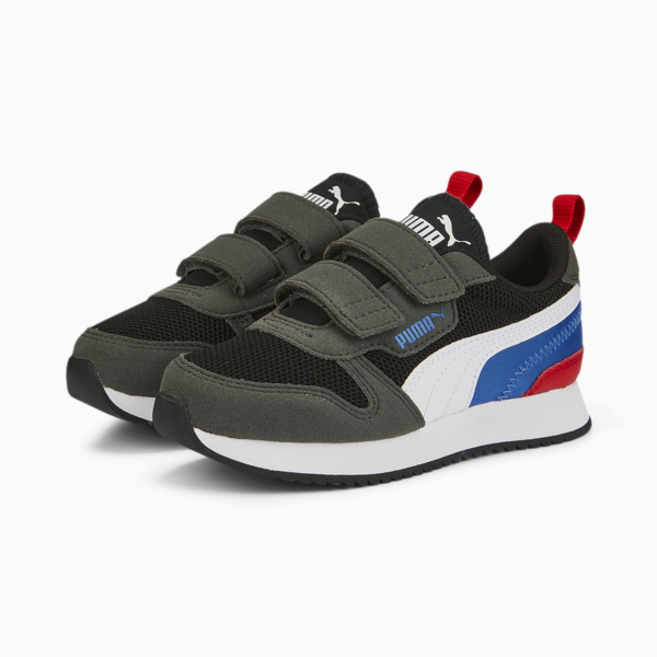 R78 Kids' Trainers, Puma Black-Puma White-Dark Shadow, large-MEX