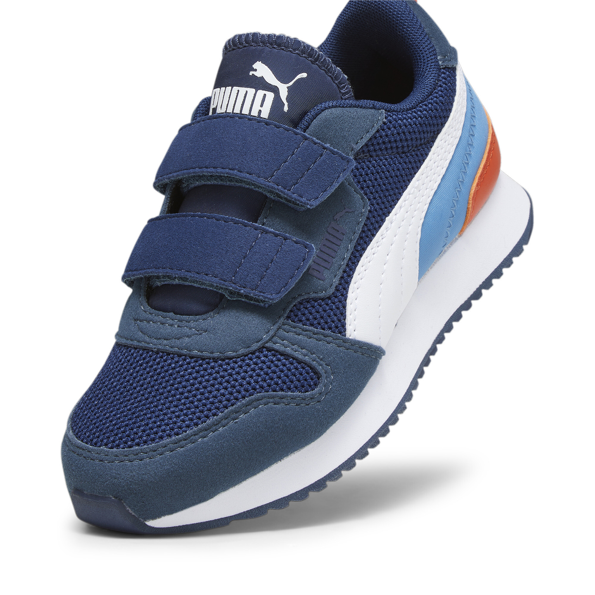 Puma R78 Kids' Trainers, Blue, Size 34.5, Shoes