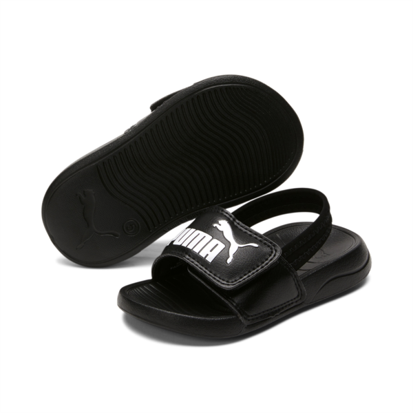 Popcat 20 Backstrap Babies' Sandals, Puma Black-Puma White, large-MEX