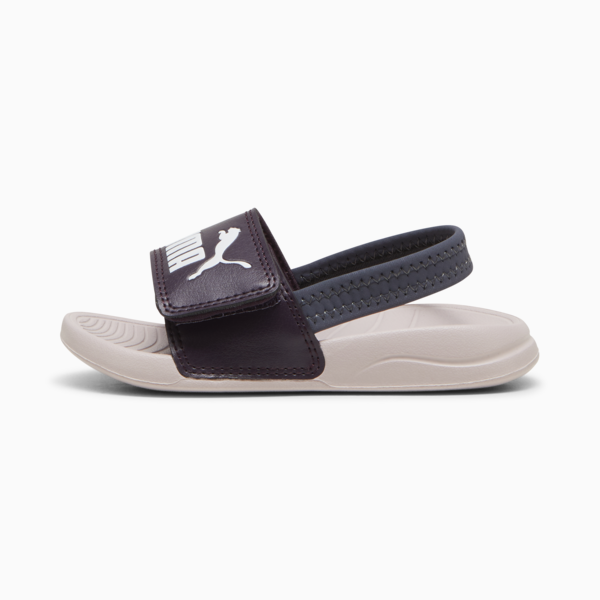 Sandalias con correa trasera Popcat 20 para bebé, Midnight Plum-PUMA White-Mauve Mist, large-MEX