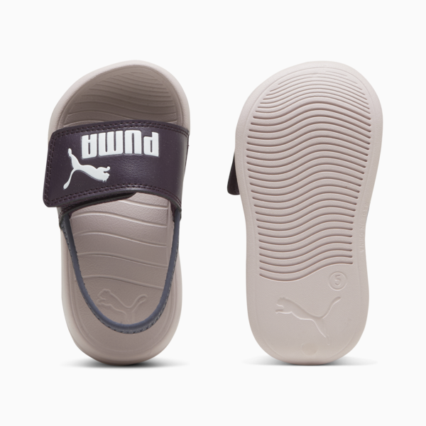 Sandalias con correa trasera Popcat 20 para bebé, Midnight Plum-PUMA White-Mauve Mist, large-MEX
