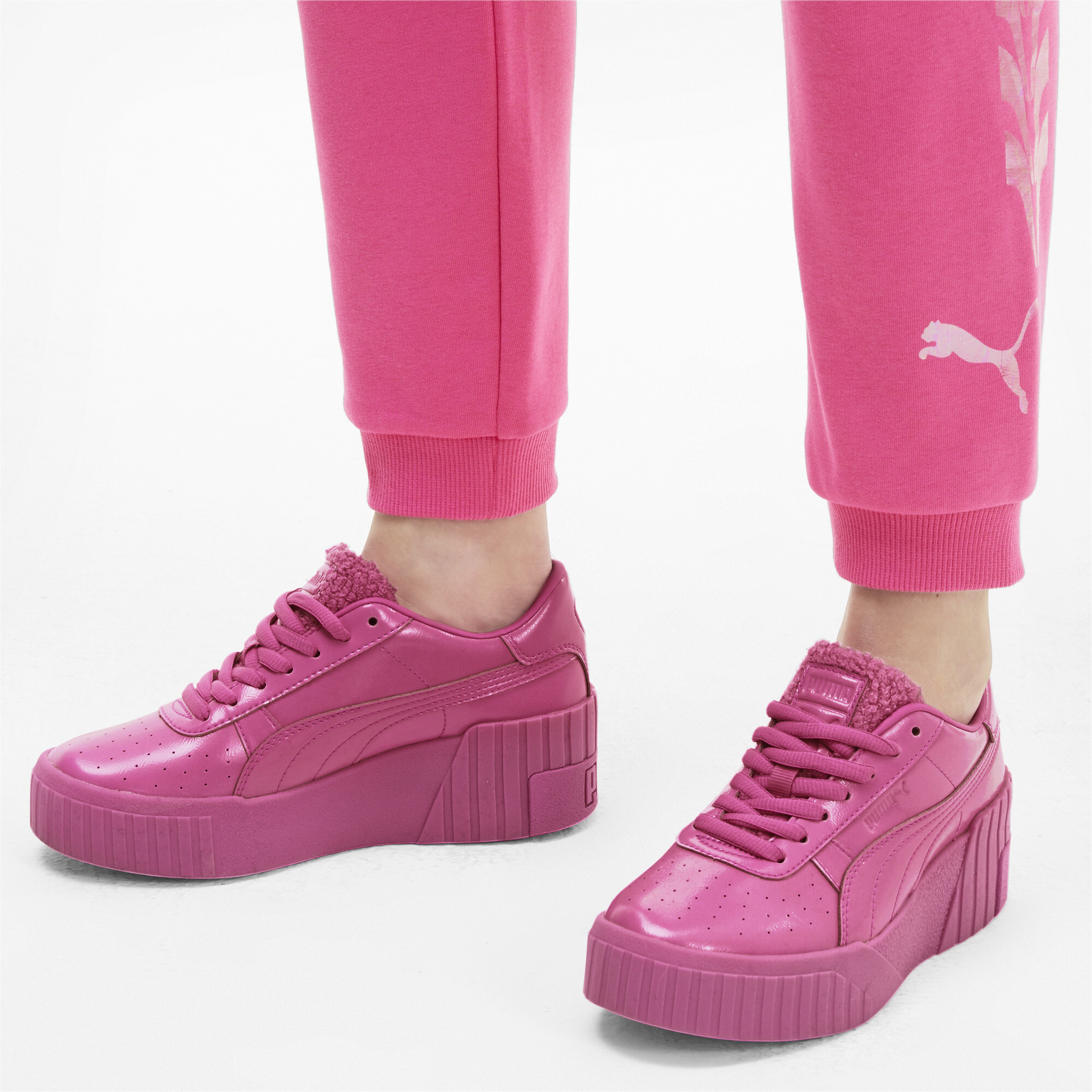 Puma Womens Cali Wedge Pretty Pink Sneakers Ebay