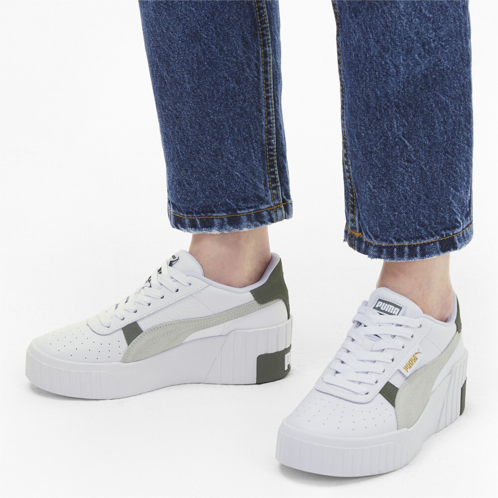 استراحة اوركيد Cali Wedge Mix Women's Sneakers | White - PUMA استراحة اوركيد