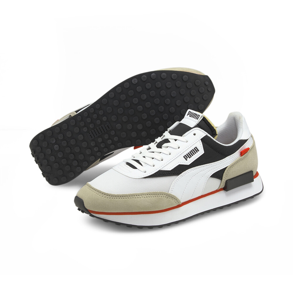 puma future rider black and white