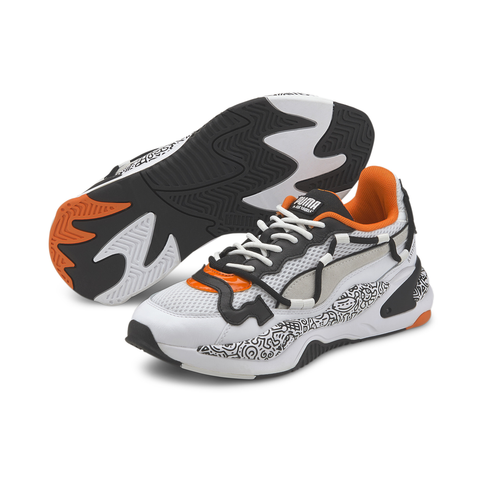 【プーマ公式通販】 プーマ PUMA x MR DOODLE RS-2K スニーカー ユニセックス Puma White-Black-Dragon Fire ｜PUMA.com