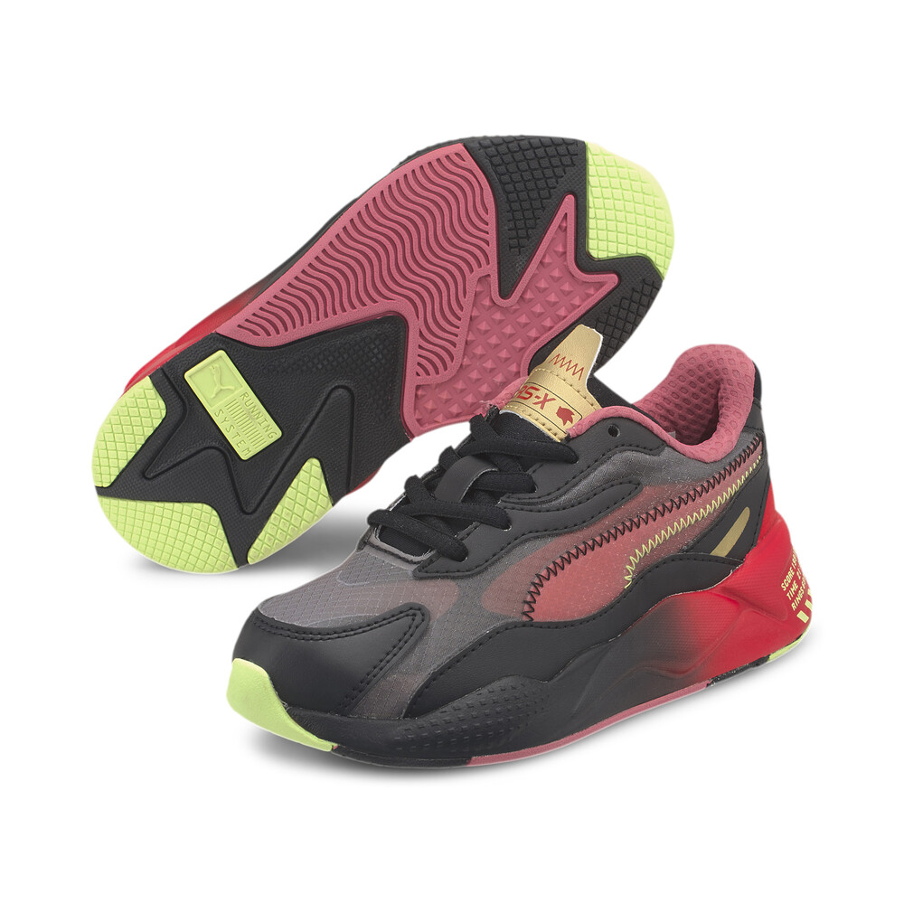 

PUMA - Детские кроссовки RS-X³ SONIC COLOR 2 PS – Puma Black-High Risk Red –, Черный