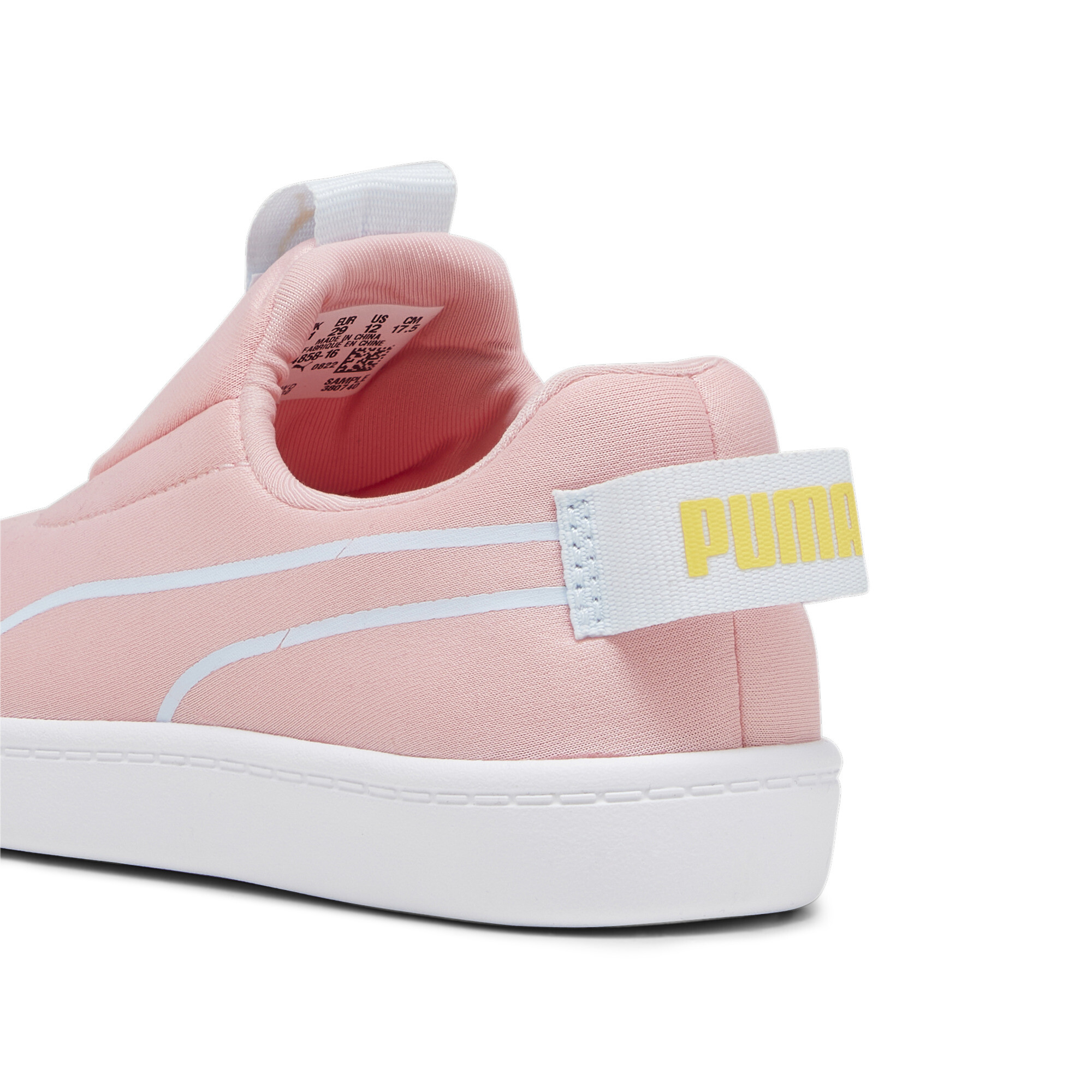 Kids' PUMA Courtflex V2 Slip-On Trainers In Pink, Size EU 33