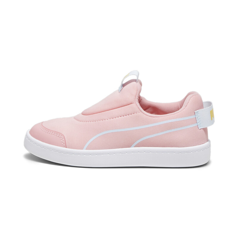 PUMA Courtflex V2 Slip On Kids' Sneakers in Black/Pink/Blue size 10-Y