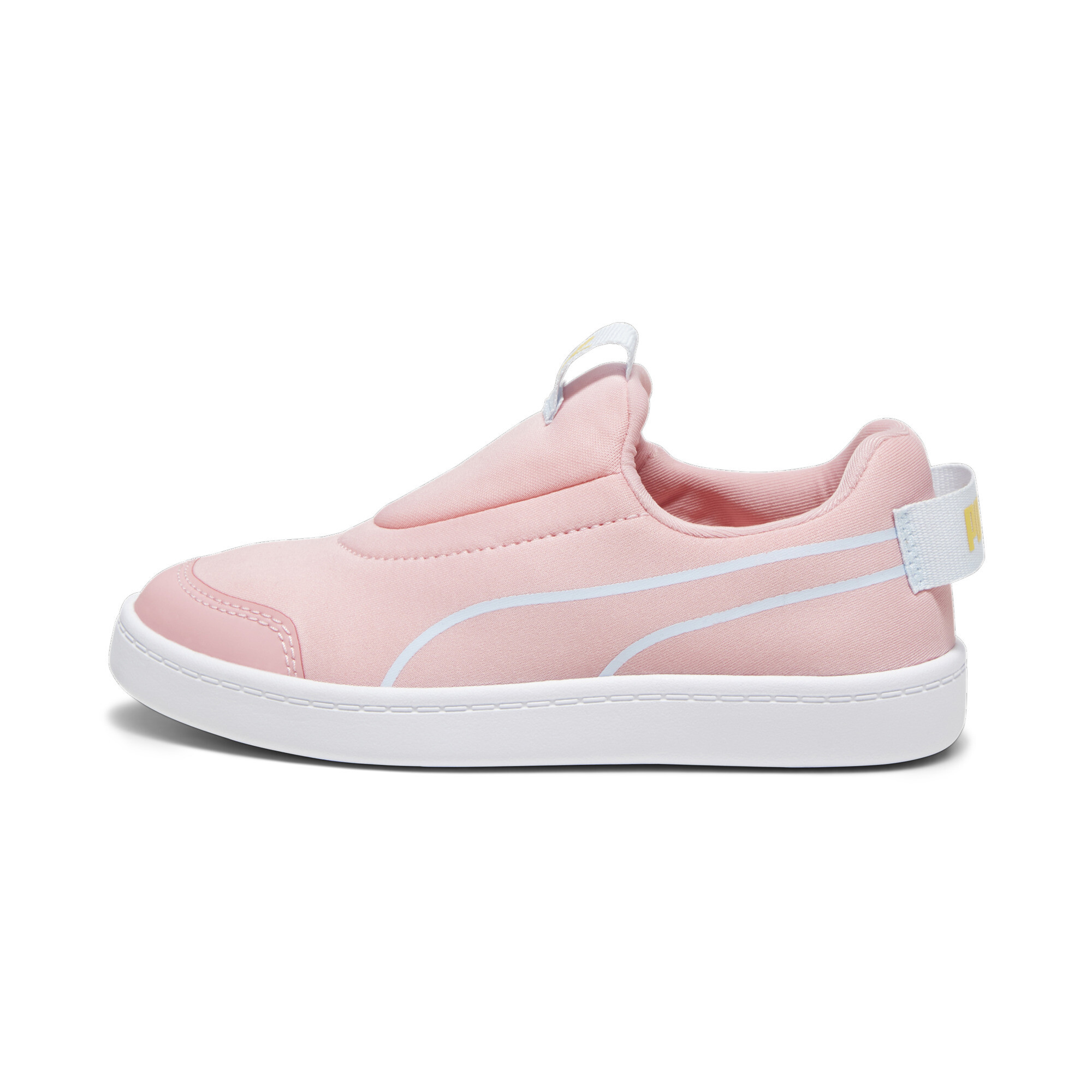 Kids' PUMA Courtflex V2 Slip-On Trainers In Pink, Size EU 33