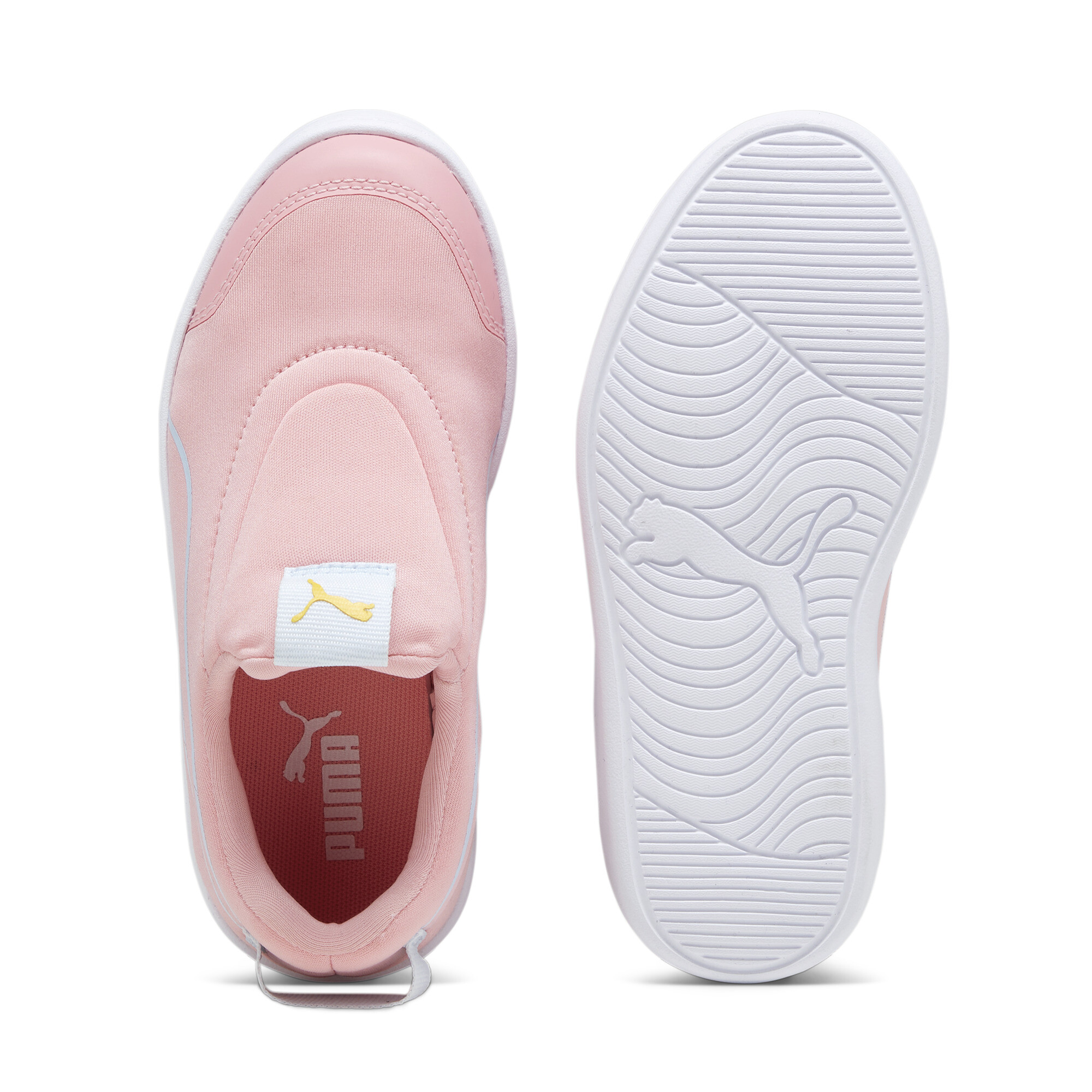 Kids' PUMA Courtflex V2 Slip-On Trainers In Pink, Size EU 33