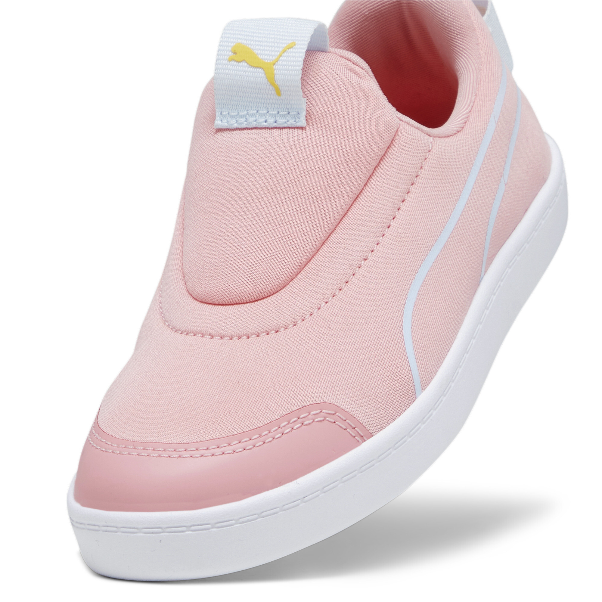 Kids' PUMA Courtflex V2 Slip-On Trainers In Pink, Size EU 33