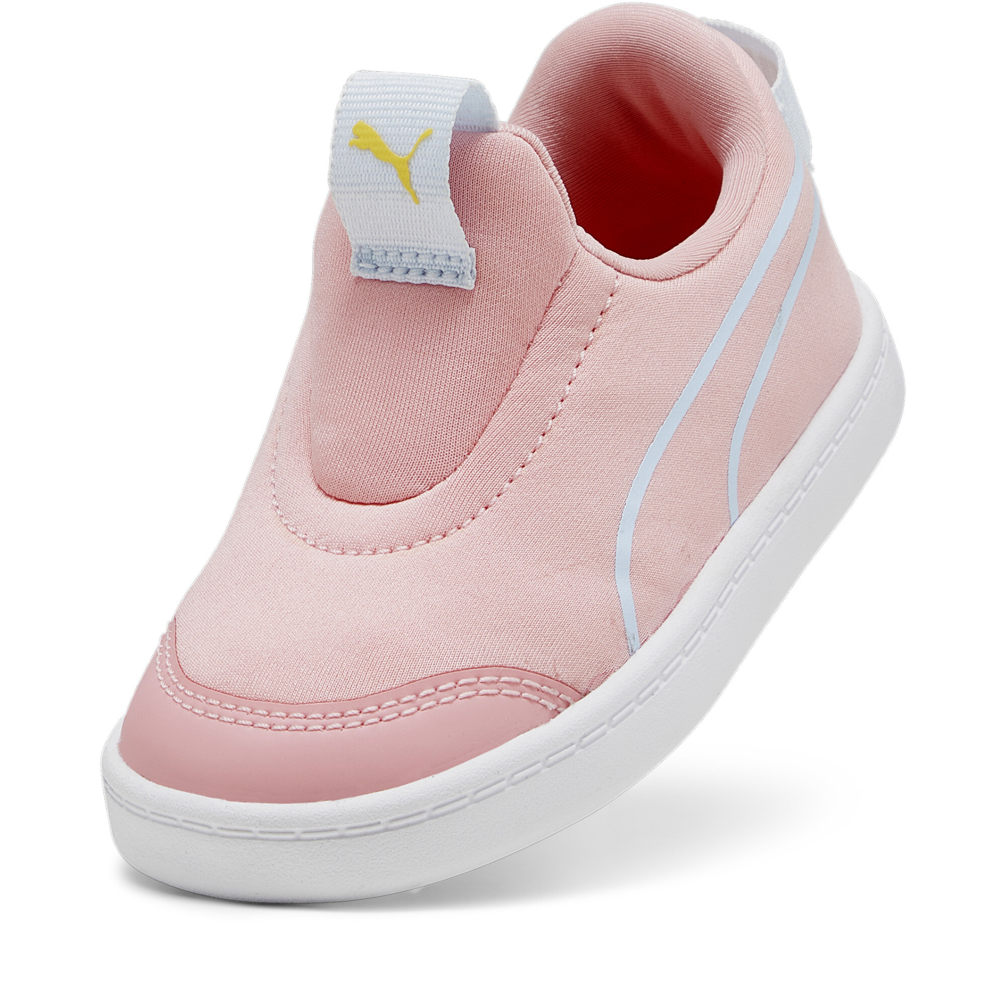 PUMA Courtflex V2 Slip-On Babies' Trainers In Pink, Size EU 23