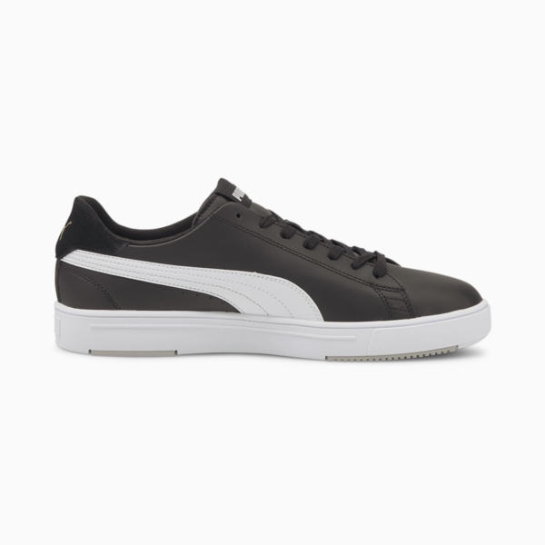 Serve Pro Lite Trainers, Puma Black-Puma White-Puma Team Gold, large-ZAF