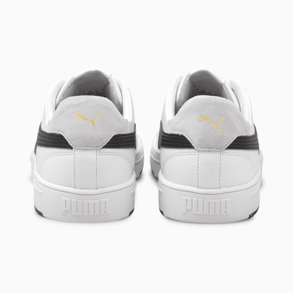 Serve Pro Lite Trainers, Puma White-Puma Black-Puma Team Gold, large-ZAF