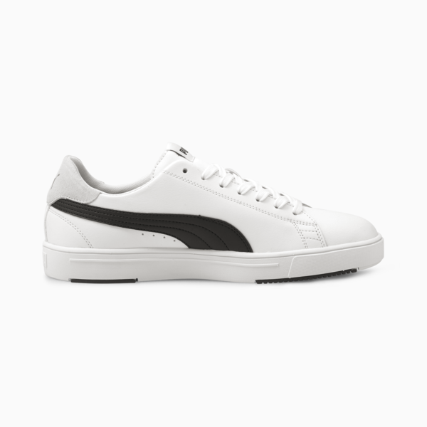 Serve Pro Lite Trainers, Puma White-Puma Black-Puma Team Gold, large-ZAF