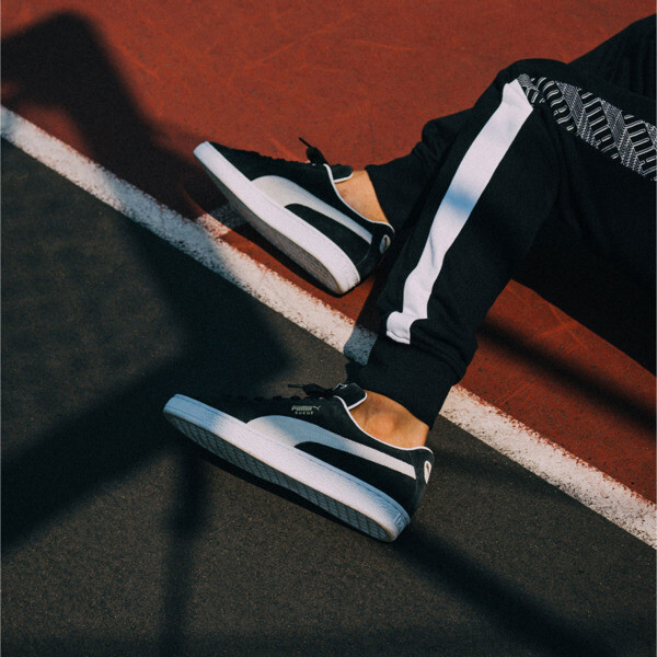 Puma suede black on feet shop