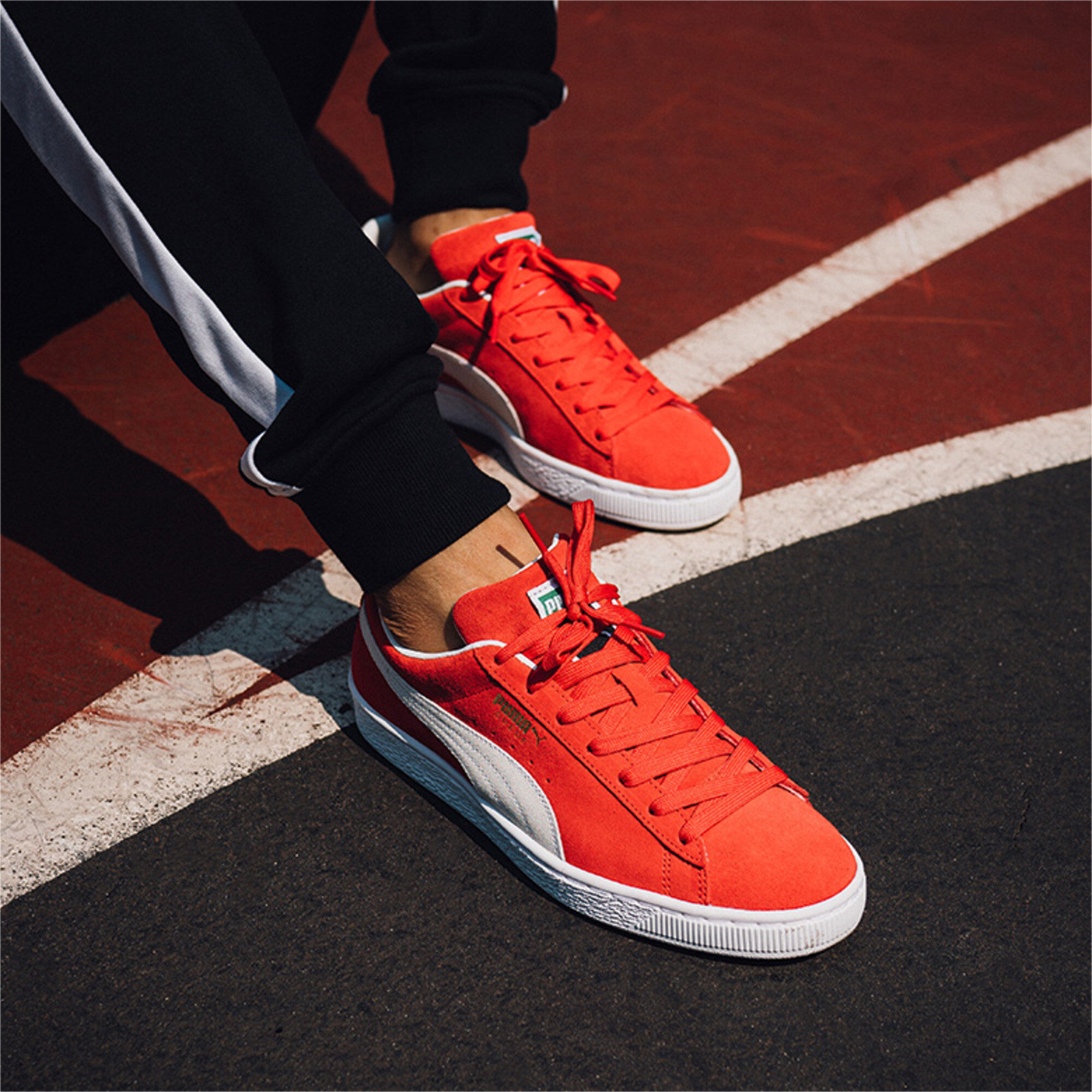 Kids' PUMA Suede Classic XXI Trainers In Red, Size EU 48.5