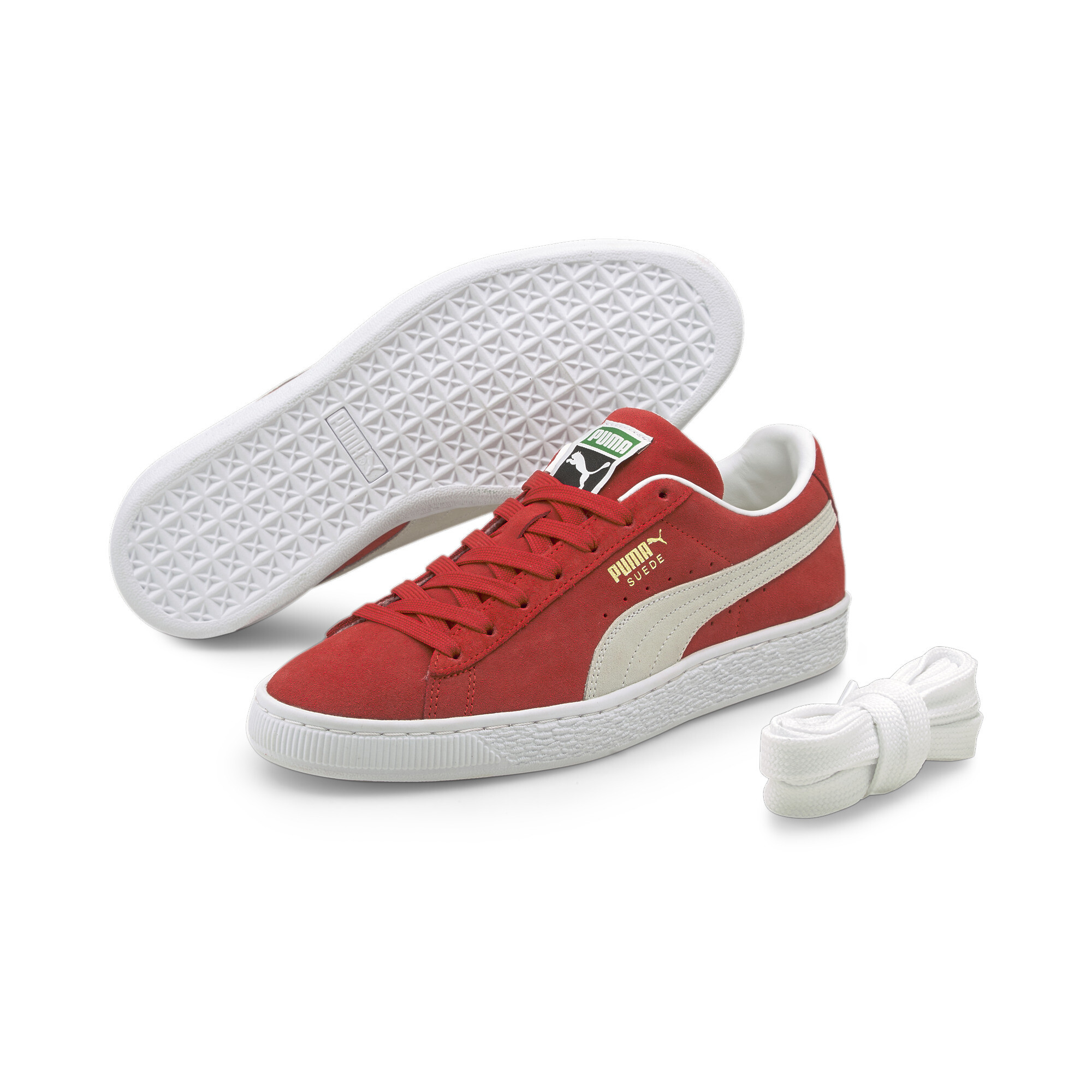 Kids' PUMA Suede Classic XXI Trainers In Red, Size EU 48.5