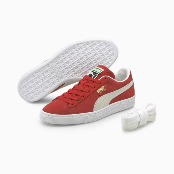 Suede Classic XXI Trainers, High Risk Red-Puma White, large-MEX