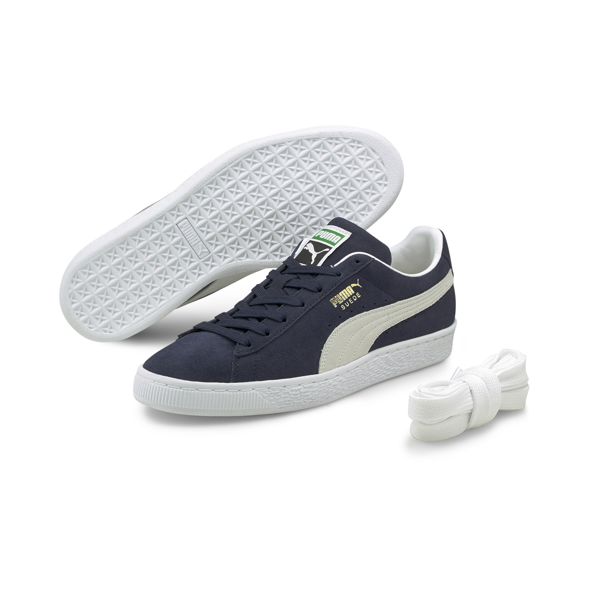 Kids' PUMA Suede Classic XXI Trainers In Blue, Size EU 45