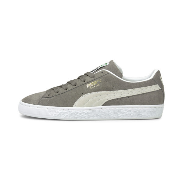 Shop Puma Suede Classic Xxi Sneakers In Steel Gray- White