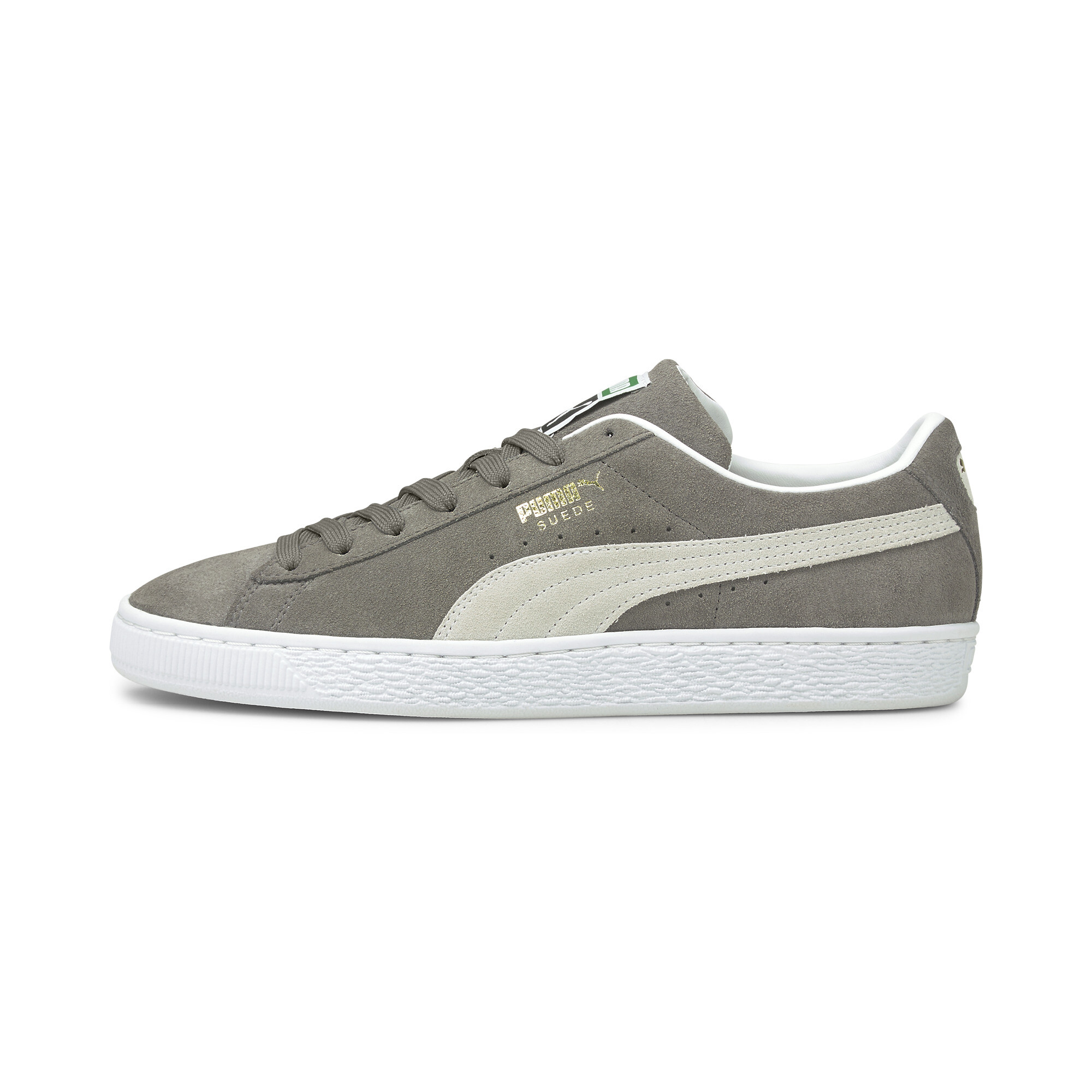 puma grey suede sneakers