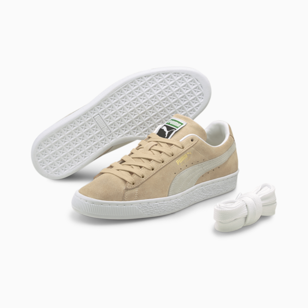 Suede Classic XXI Trainers, Shifting Sand-Puma White, large-MEX