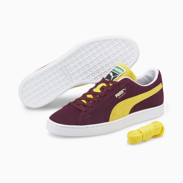 Suede Classic XXI Trainers, Grape Wine-Dandelion-Puma White, large-ZAF