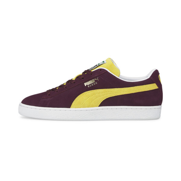 Purple and yellow puma suedes sale