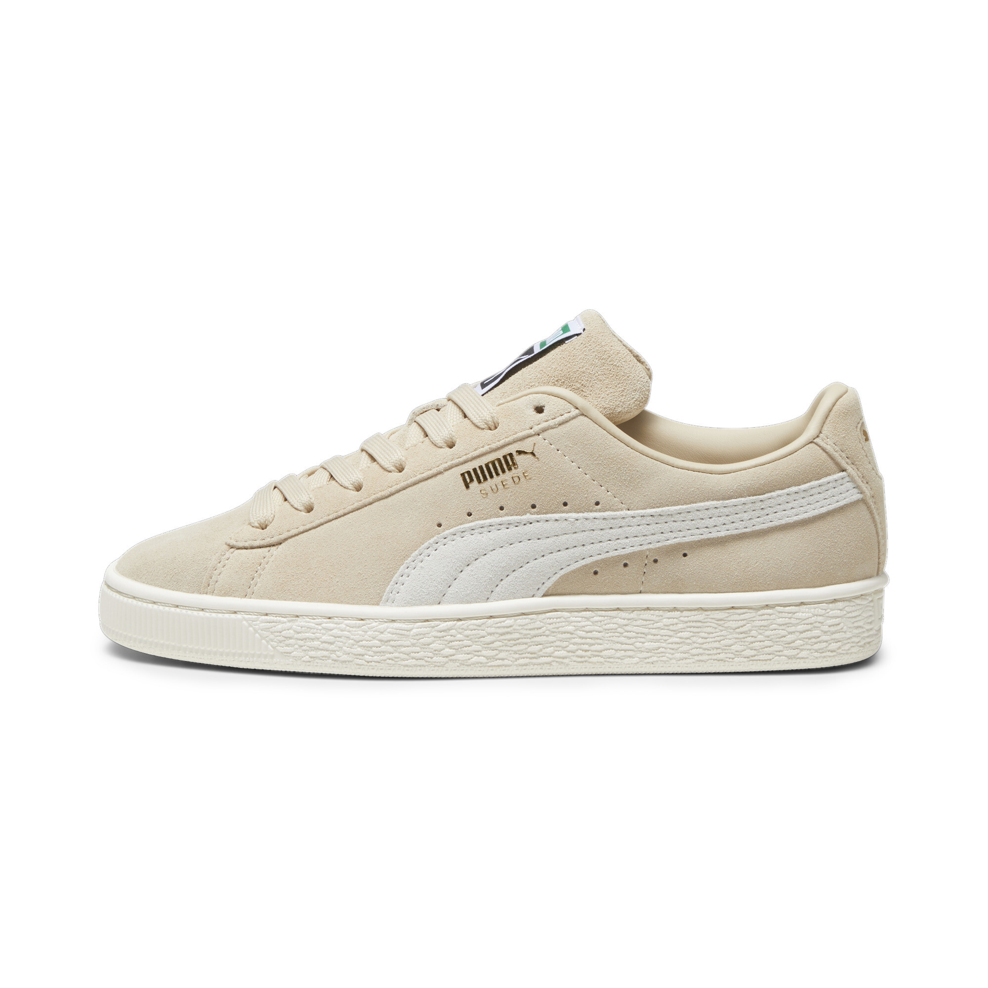 Puma suede noir semelle beige top