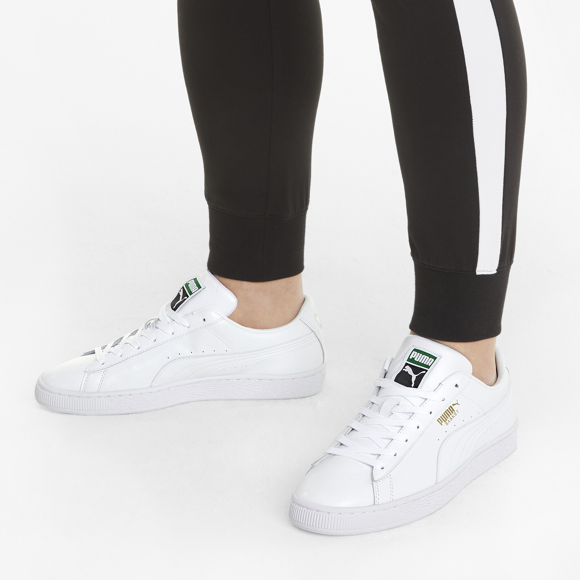 Puma basket hot sale classic white sneakers