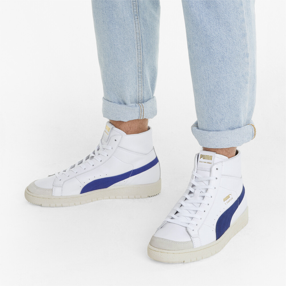 

PUMA - Кеды Ralph Sampson 70 Mid OG Trainers – Puma White-Elektro Blue –, Белый