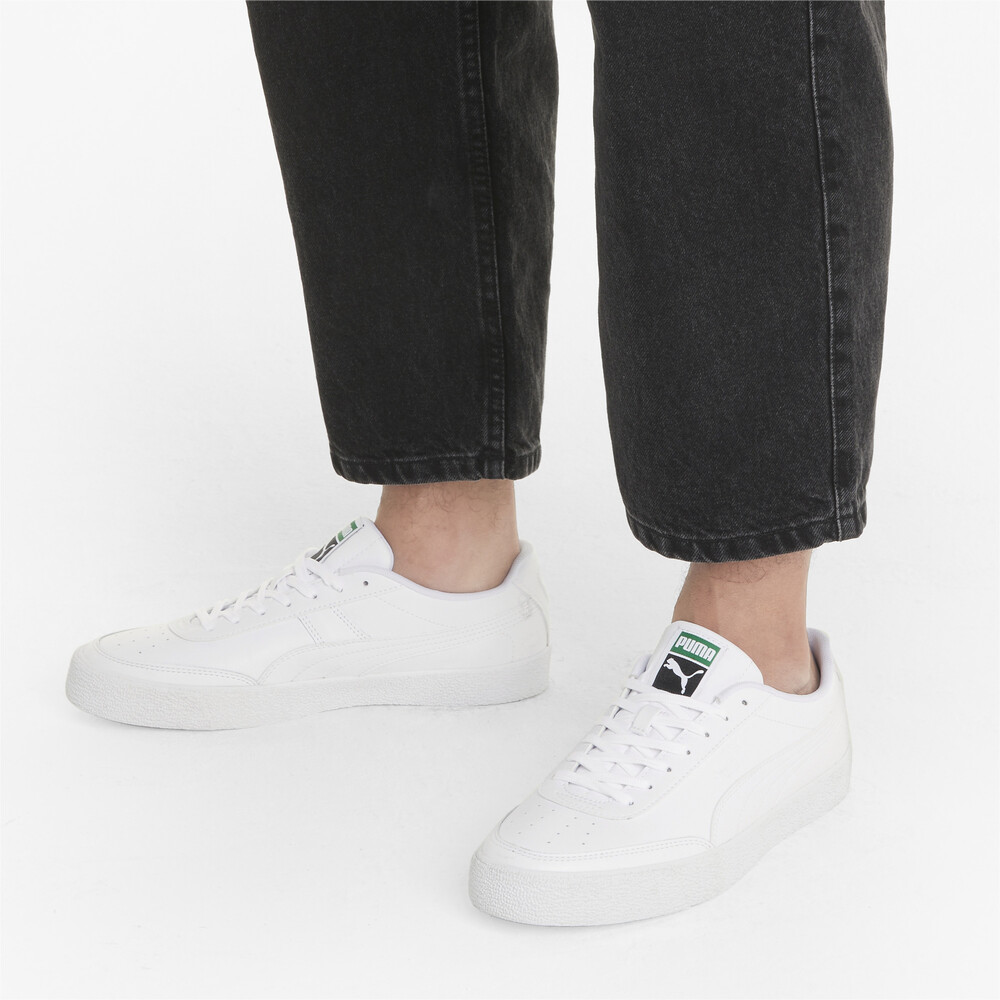 puma oslo femme trainers with in white and tan