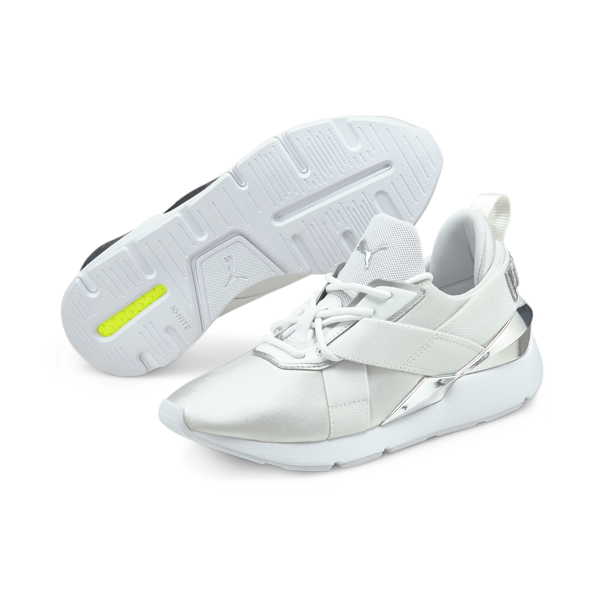 【プーマ公式通販】 プーマ ミューズ X3 メタリック ウィメンズ スニーカー ウィメンズ Puma White-Puma White-Puma Silver ｜PUMA.com