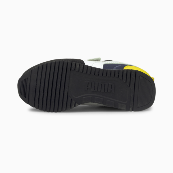 PUMA x PEANUTS R78 V Kids' Trainers, Puma Black-Puma White-Peacoat, large-ZAF