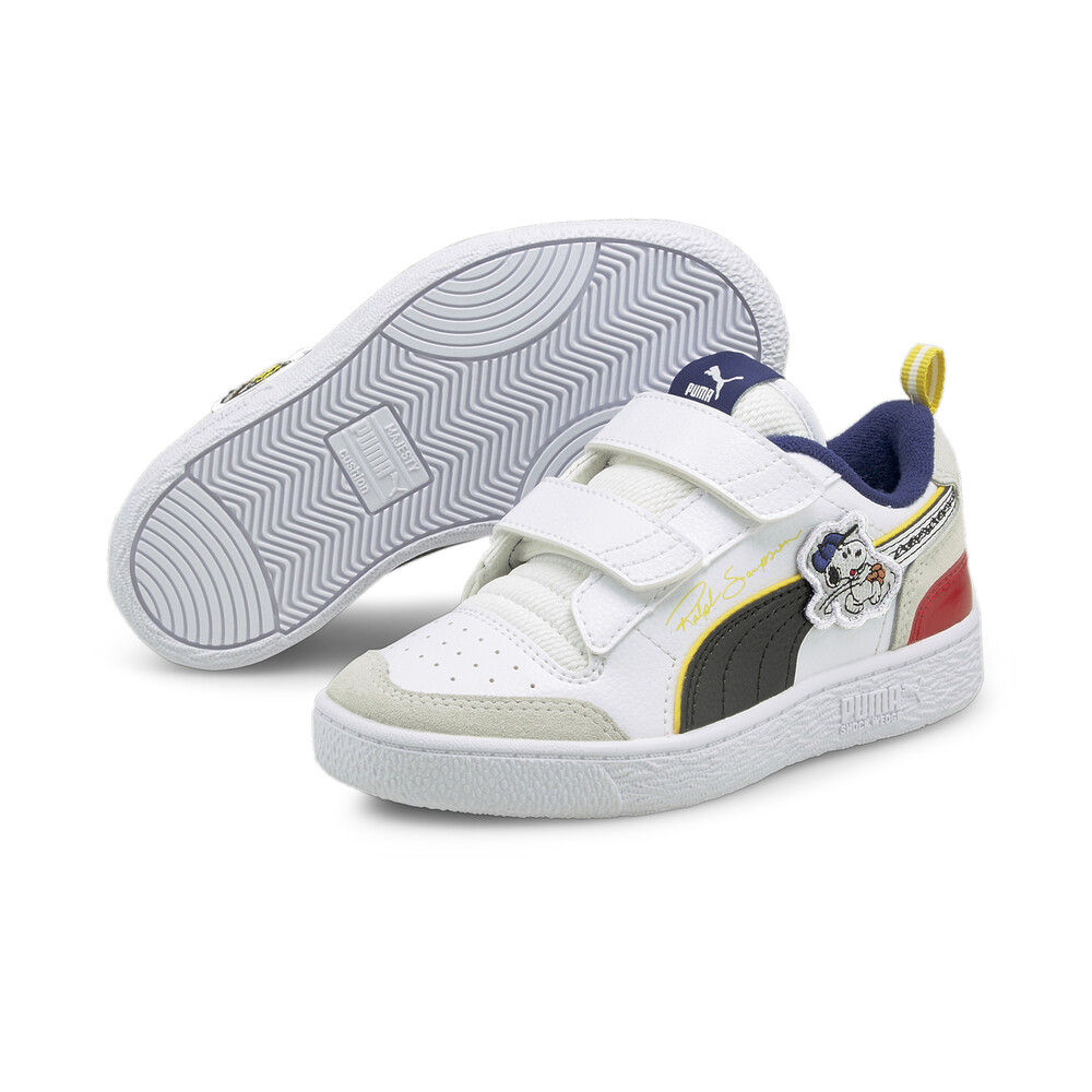 

PUMA - Детские кеды PUMA x PEANUTS Ralph Sampson V Kids' Trainers – Puma White-Puma Rose –, Белый