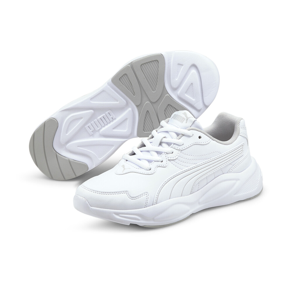 

PUMA - Детские кроссовки 90s Runner Nu Wave SL Youth Trainers – Puma White-White-Gray Violet –, Белый