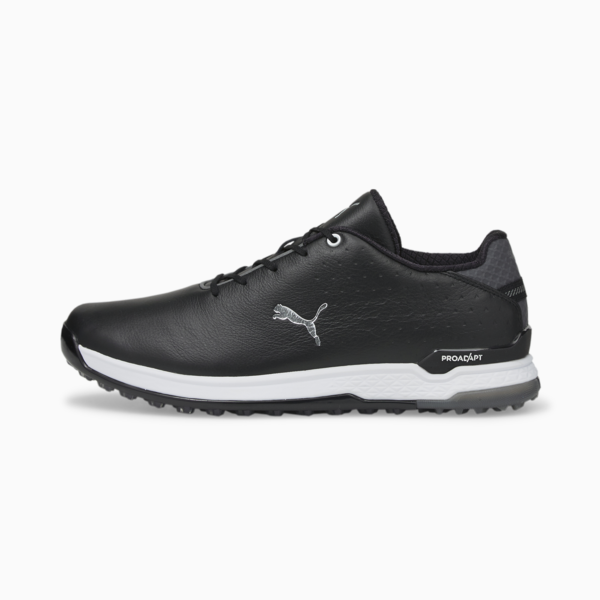 PROADAPT ALPHACAT Leather Men's Golf Shoes, Puma Black-Puma Silver, large-ZAF