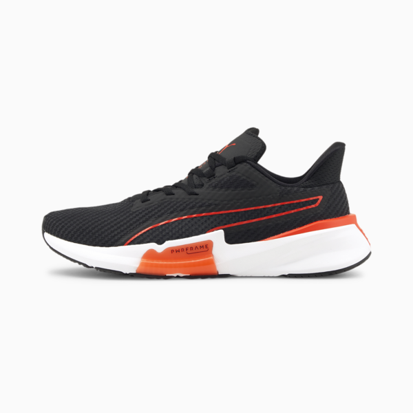 PWRFRAME Men's Training Shoes, Puma Black-Cherry Tomato, large-ZAF