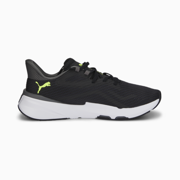 PWRFRAME Men's Training Shoes, Puma Black-CASTLEROCK-Lime Squeeze, large-ZAF