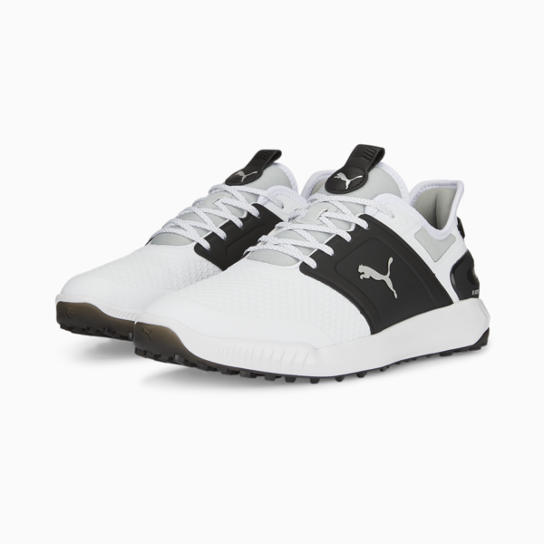 IGNITE ELEVATE Golf Shoes Men, PUMA White-PUMA Black-PUMA Silver, large-ZAF