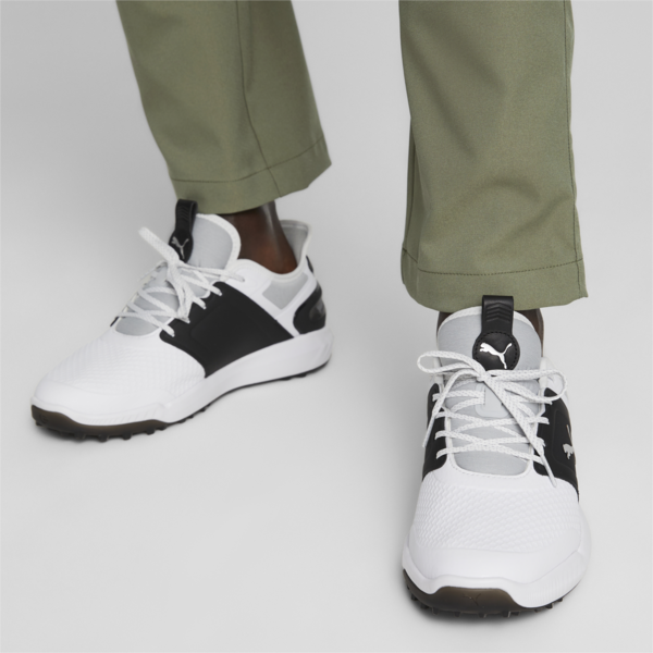 IGNITE ELEVATE Golf Shoes Men, PUMA White-PUMA Black-PUMA Silver, large-ZAF